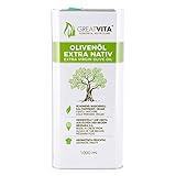 GreatVita Olivenöl, extra nativ & kaltgepresst, 1000ml im Kanister