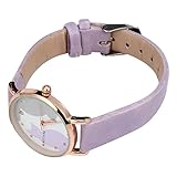 TINEASUR Katzenuhr Cartoon Uhr Quarzuhr Mädchenuhr Kreative Uhr Quarz Armbanduhren Cartoon Kinderuhr Lederarmband Schöne Uhr Kinderuhr Kunstlederuhr