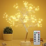 SUPOOBE LED Baum Lichter, 108 Warmweiß LEDs Mit Blättern Weihnachtsdeko Lichterbaum, Fernbedienung, 8 Modi Dimmbar, Timer, USB/Batteriebetrieben,Lichterkette Innen Lampe für Deko Wohnzimmer