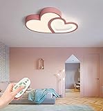 Deckenlicht Herz Geformte Kinderzimmer Fernbedienung Cartoon Lampe Mädchen Junge Deckenleuchte Dimmable Wohnzimmer Lampe Acryl Lampe,Rosa