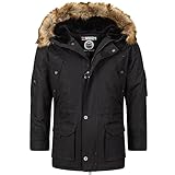 Geographical Norway Herren Winter Parka Abiosaure Black -L - mit UD Bandana