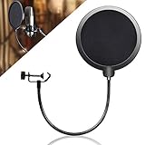 NOCHME 6 Zoll Popschutz Mikrofon Pop Filter für Blue Yeti Yeti Pro Snowball iCE Oder Jedes Andere Mikro, Kondensator Mic Pop Windschutz Sound Shield Guard Schwarz