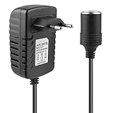 SPORWAY Netzadapter: Spannungswandler, 220v auf 12v 3A, AC-DC Netzteil Adapter, Netzgleichrichter Stromwandler, Zigarettenanzünder Wechselrichter für Auto Haushaltssteckdose