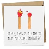 Mr. & Mrs. Panda Deluxe Karte Mentor Potenzial - Geschenk, Guidance, Ratgeber, Danke, Einladungskarte, positive Beeinflussung, Grußkarte, Danke