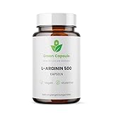 Green Capsule L-Arginin 500mg (90 Kapseln) Vegan, Glutenfrei Qualität aus der Apotheke