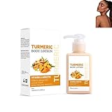 Neu Kurkuma Körperlotion, Vitamin C and Turmeric Body Lotion, Aufhellende Körperlotion zur Feuchtigkeitsversorgung, Entfernung von Hyperpigmentierung, Glatter Haut, Für alle Hauttypen (1PC)