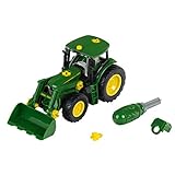 Theo Klein 3903 John Deere Traktor | Mit Frontlader und Gegengewicht | Demontierbare Einzelteile | Maße: 24,5 cm x 9,5 cm x 12 cm | Spielzeug für Kinder ab 3 Jahren