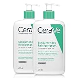 CeraVe Schäumendes Reinigungsgel für Gesicht und Körper, Normale bis fettige Haut, Mit Hyaluron und 3 essenziellen Ceramiden, 2 x 473ml