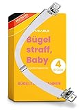 Haveable® Bügeltischspanner verstellbar (4 Stück) für alle Bügelbrettgrößen - auch Vileda Bügelbrettbezug - Bügelbrett Spanner mit hochwertiger Metallspange (17-50cm) - auch für Tischdecken