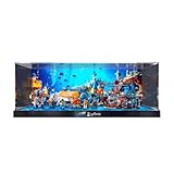 TRUSTFAR Acryl staubdichte Vitrine entworfen für LE-GO 60379 Deep Sea Adventure U-Boot Blockmodell, transparente Box, Displaybox kompatibel mit Le-go 60379. (kein Modell) (Hintergrund1)