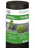 GardenMate 50m² Unkrautvlies Gartenvlies Rolle 1mx50m - 150g/m² Premium Unkrautfolie wasserdurchlässig - Extrem Reißfestes Flies Gartenflies Gartenfolie Beetfolie Pflanzfolie - Hohe UV-Stabilisierung