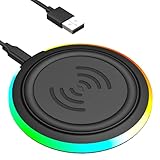 Wireless Charger, Kabellos Ladegerät 5/7.5/10/15w Qi Induktions Ladegerät Kompatibel mit Phone 13/13 Pro/12/12 Pro/11/11 Pro/11 ProMax/XSMax/XR, Galaxy S21/Note10/S10/S9/S8, Air Pods Pro