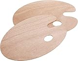 Redreo Holz Malen Palette Mischpalette, 2PCS Malpalette Universalpalette für DIY Kunst Malerei