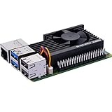 GeeekPi Aktiver Kühler für Raspberry Pi 5, Raspberry Pi 5 Armor Lite V5 Kühler mit PWM Lüfter, Aluminum Kühlkörper für Raspberry Pi 5 4GB/8GB