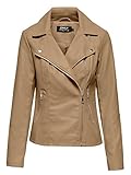 ONLY Female Bikerjacke in Lederoptik Biker Kunstlederjacke