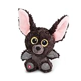 NICI Glubschis: Das Original – Glubschis Fledermaus Baako 15 cm – Kuscheltier Fledermaus mit großen Augen – Flauschiges Plüschtier mit großen Glitzeraugen – Schmusetier für Kuscheltierliebhaber –45552