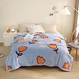 XRB2050 Kuscheldecke Flauschige, Dicke Sofadecke Couchdecke Kuschelig und Weich, Feeling Wohn und Kuscheldecke für Bett Sofa Schlafzimmer Büro Orange 180x220cm 3kg