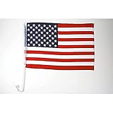 AZ FLAG - Autofahne Usa Vereinigte Staaten - 45x30 cm - Vereinigten Staaten Von Amerika Autoflagge 30 x 45 Cm - Auto Flaggen