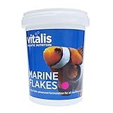 Vitalis Marine Flakes Fischfutter für Teich & Aquarium | Flocken-Futter Fischfutterflocken für alle Fische | Gesund & gut verdaulich | Meerwasser & Süßwasser (40g)