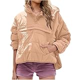 Generisch Winterjacke Damen Lang Outdoor Wintermantel Bequem Winter Baumwoll Jacke Mantel Daunenjacke Elegant FleecejackeSchick Steppjacke Casual Mode Kapuzenjacke Steppmantel Warm Outdoorjacke