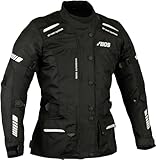 BOSmoto Motorradjacke mit Protektoren Motorrad Jacke Damen Textiljacke Moto, Tourer, Ganzjährig, Polyester (XXL, Jacke), 8756-6066-blk-05-2-22