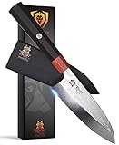 DALSTRONG Edles Deba Messer - Damaszener - Damastmesser - 15 cm - Shogun Series S - aus Japanischem AUS-10V Super Stahl - Scheide