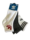 ADIDAS Quarter Socken, 3 Paar, Unisex-Größen 39-47, Weiß, Weiß, 39-47, Weiß, 6-12