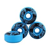 Tyenaza 4 Stücke/Set Skateboard Räder, 52mm x 30mm Outdoor Classic Durable PU Cruiser Longboard Skateboard Rollen (4Farben)(Blau)