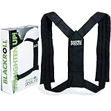 BLACKROLL® POSTURE (XS - L), Haltungstrainer für eine verbesserte Körperhaltung, Rückentrainer zur Stärkung der Muskulatur, Haltungskorrektur am Arbeitsplatz, Schwarz