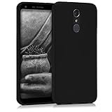 kwmobile Hülle kompatibel mit LG Q7 / Q7+ / Q7a (Alpha) Hülle - weiches TPU Silikon Case - Cover geeignet für kabelloses Laden - Schwarz matt