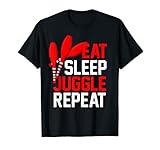 Eat Sleep Jonggle Repeat Jonglierbälle Kegel Jongliergeschenk T-Shirt