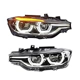 Autolichter kompatibel for BMW 3er F30 F35 F80 318 320 325 328M 330 335 2013–2019 LED-Scheinwerfer DRL Angel Eye Beam Autozubehör(Replace Halogen)