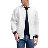 DüNne Jacke Herren Leicht Bomberjacke DüNne Blouson Stehkragen Sweatjaceke Ohne Kapuze Business Casual Blouson Waffel Jacke Mit Taschen LäSsig FrüHling Sommer üBergangsjacke Fliegerjacke Freizeitjacke