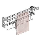 Küchenutensilienhalter Wandmontage Edelstahl Küchenleiste Ohne Bohren Utensilienhalter Wandmontage Cutter Organizer Küchenhelfer Rack mit Haken Spatel Löffel Halter Töpfe Und Pfannen Organ