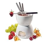 Cilio Schokolade -Fondue-Set 6-teilig, Ø 12 cm, Porzellan, Weiß