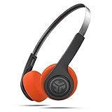 JLab Rewind Retro Kopfhörer - Bluetooth Kopfhörer Kabellos mit 12 Std Akkulaufzeit, Custom EQ3 Sound - On Ear Kopfhörer mit Mikro, Cooler Look aus 80er/90er - Vintage Headphones Bluetooth, Schwarz