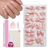 MrCuvaryas 120 Stück Falsche Nägel Tips Set - Französisch Falsche Nägel Zum Aufkleben - Künstliche Nägel Kurz Nail Art Manicure Fake Nails für Damen und Frauen (Weißer French, 120pcs)