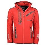 Geographical Norway Royal Men Softshell Jacke Herren Wasserdicht Jacke mit Kapuze Outdoor Windjacke Taktische Jacke Winter ideal für Aktivitäten im Freien