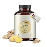 BIO Ingwer Kapseln, 1300 mg Tagesdosis hochdosiert, rückstandskontrolliert, deutsche Herstellung, vegan, laktose- & glutenfrei, ohne Zusätze, 270 Kapseln x 650 mg, BIONUTRA®