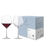 Zwiesel Glas Burgunder Rotweinglas Pure (2-er Set), anmutige Burgundergläser für Rotwein, spülmaschinenfeste Tritan®-Kristallgläser, Made in Germany (Art.-Nr. 122322)