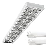 PureLed LED Rasterleuchten mit 2X T8 LED 120cm 18W neutralweiß 4500K G13 Bürolampe