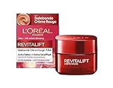 L'Oréal Paris Créme Rouge Tagespflege für Frauen: bekämpft sichtbare Anzeichen von Müdigkeit & strafft & mildert Falten mit rotem Giseng aus Soja-Proteinen & Hefe-Extrakt, Revitalift, 1x 50ml