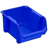 STANLEY Lagersichtkästen Organizer Sortimentskasten für Aufbewahrung Sortierboxt (24cm x 18cm x 13 cm)stapelbar, Wandmontage möglich, geeignet zur Aufbewahrung von Kleinteilen, Werkzeuge) STST82740-1