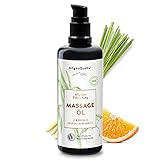 AllgäuQuelle® BIO Massageöl Allgäuer Erfrischung mit 100% naturreinen ätherischen Ölen aus Lemongrass, Orange, Bergamotte | pflegt den ganzen Körper mit Sesam, Jojoba, Avocado und Shea, 100ml