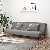 Goliraya 2-Sitzer Schlafsofa Sofa Schlaffunktion Tagesbett Klappsofa Bettsofa Bettcouch Couchgarnitur Wohnzimmercouch Couch Sofagarnitur Bett Polstersofa Hellgrau Samt