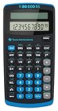 Texas Instruments TI 30 ECO RS Taschenrechner (10-stellige Display, solarbetrieben, Blauer Engel) hellblau-schwarz