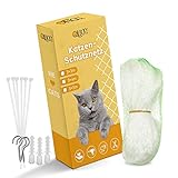 QILUCKY Transparentes Katzenschutznetz Katzennetz für Balkon Ohne Bohren Transparent Können Zuschneidbar ​und Bissfest Balkonnetze für Katzen ​zur Absicherung von Terrasse, Fenster und Türen (4x3m)