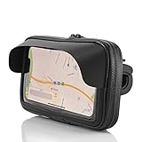 MidGard Spritzwassergeschützte Fahrrad- und Motorrad-Halterung Universal mit Wasserdichter Tasche für Handy Smartphone 5,2 Zoll - 5,7 Zoll wie z.B. iPhone/Samsung/Huawei/Sony usw.