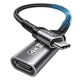 JSAUX USB C HDMI Adapter, 4K USB Type-C Thunderbolt 3 auf HDMI Adapter Kompatibel mit iPhone 16 Pro/15, MacBook Pro/Air, Dell XPS 15, Samsung Galaxy Note 20/S20/S10/S9, Huawei P40, Surface Pro 7-Grau