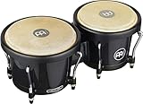 Meinl Percussion HB50BK ABS-Plastik Bongo-Set, Headliner Series, Durchmesser 16,51 cm (6,5 Zoll) Macho / 19,05 cm (7,5 Zoll) Hembra, schwarz